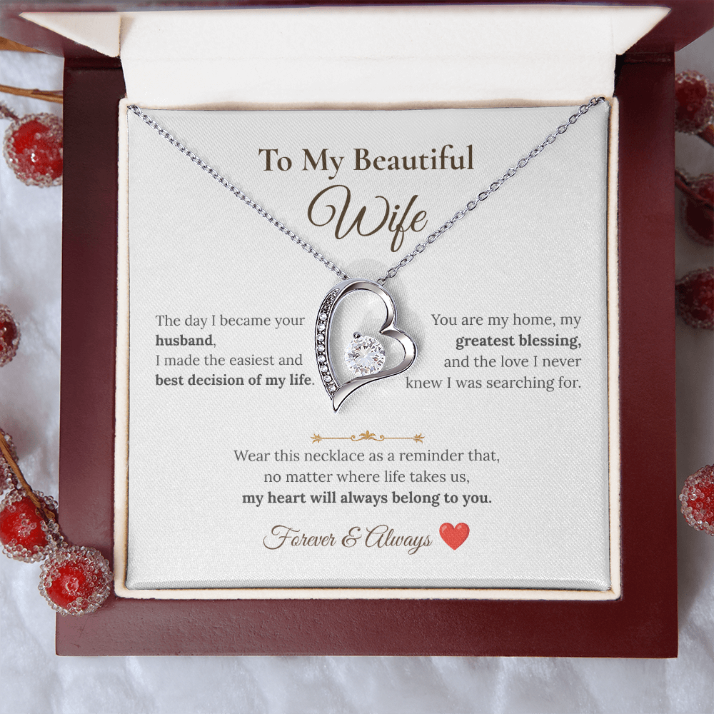 To My Beautiful Wife Necklace