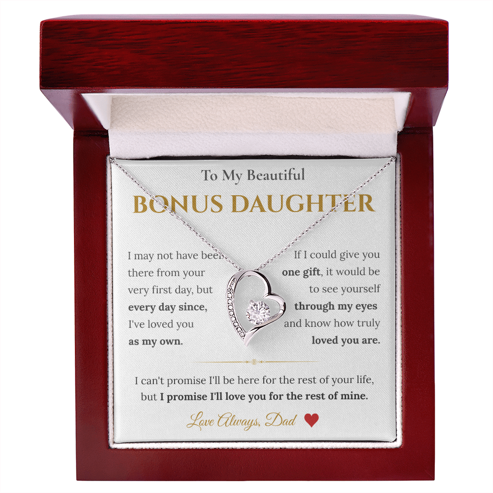 To My Beautiful Bonus Daughter Necklace