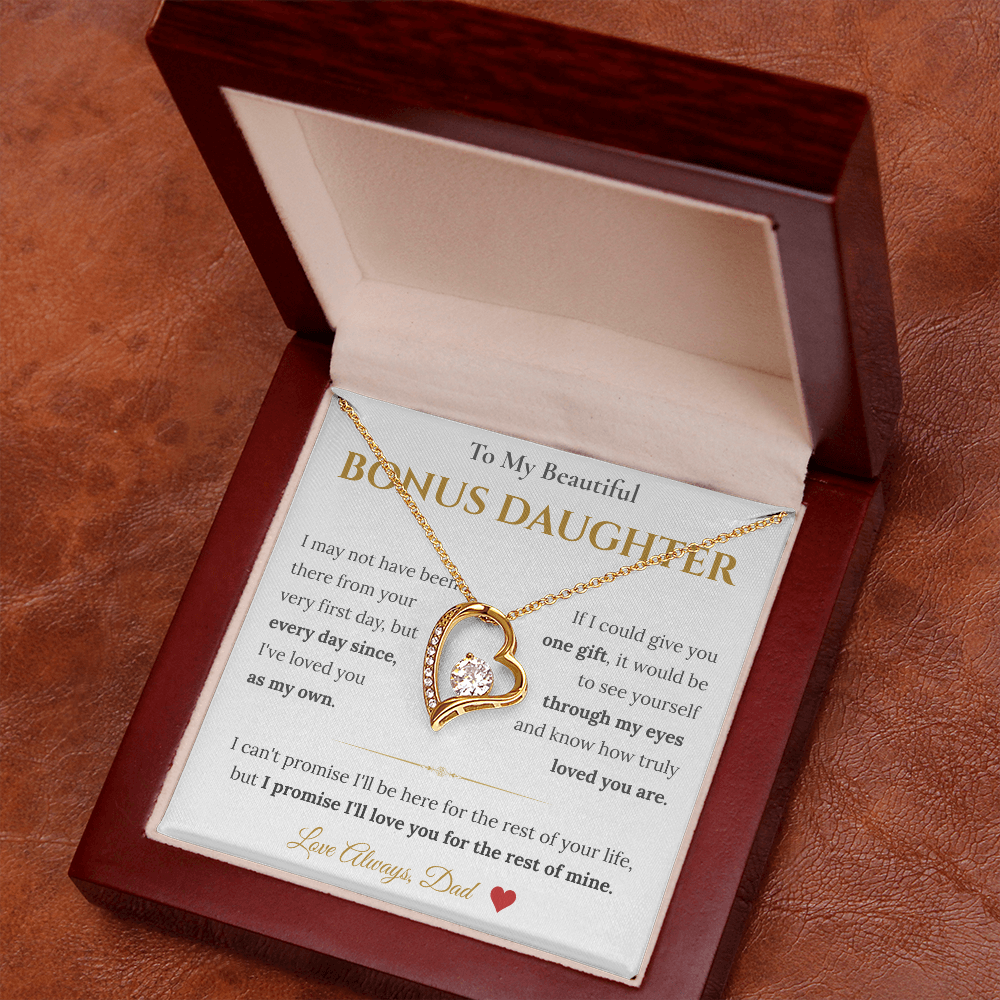 To My Beautiful Bonus Daughter Necklace