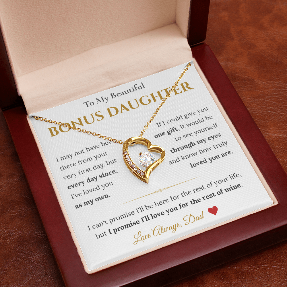 To My Beautiful Bonus Daughter Necklace