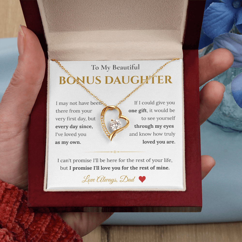 To My Beautiful Bonus Daughter Necklace
