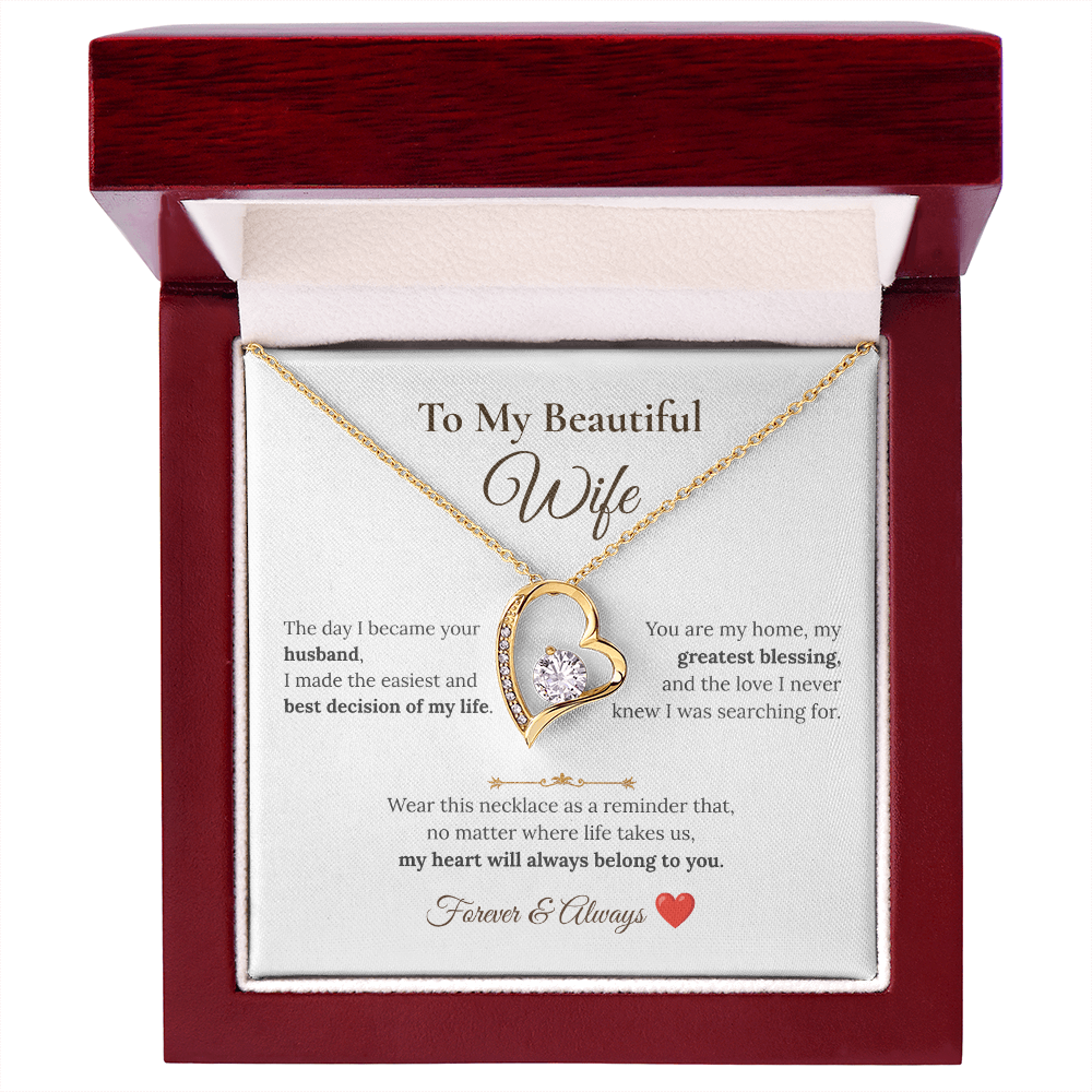 To My Beautiful Wife Necklace