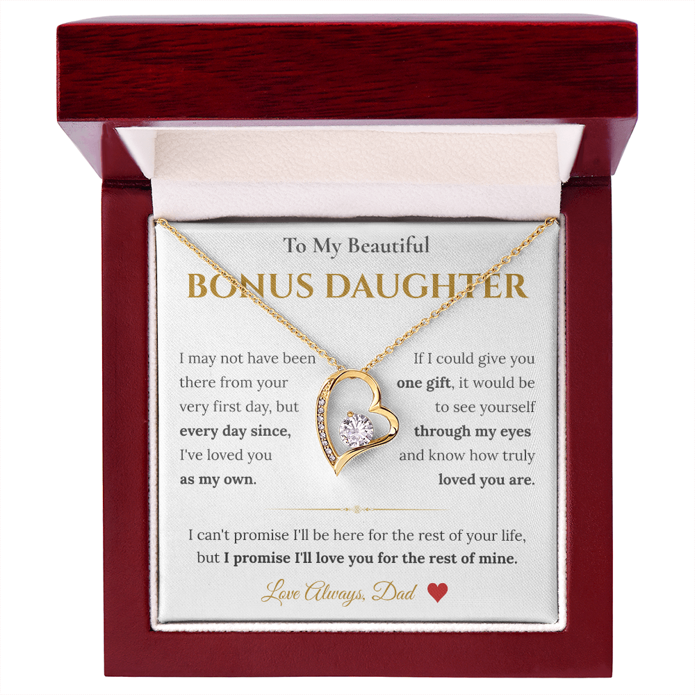 To My Beautiful Bonus Daughter Necklace