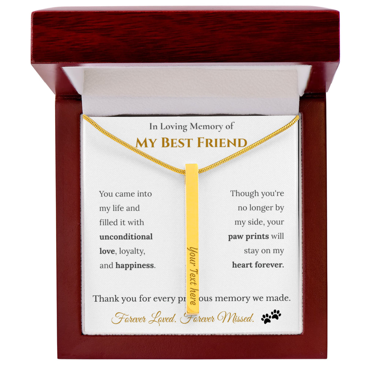 Dog Memorial Necklace