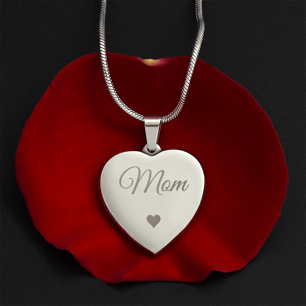 Personalized Mom Gift Heart Necklace