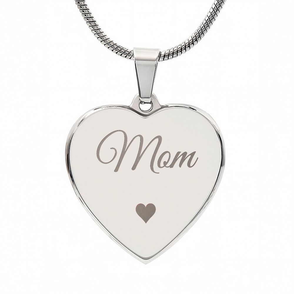 Personalized Mom Gift Heart Necklace