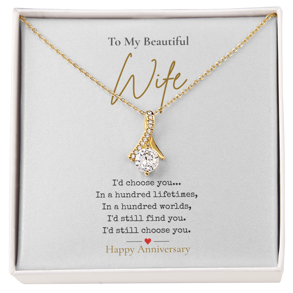To My Wife Necklace From Husband for Anniversary