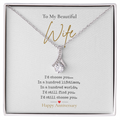 To My Wife Necklace From Husband for Anniversary