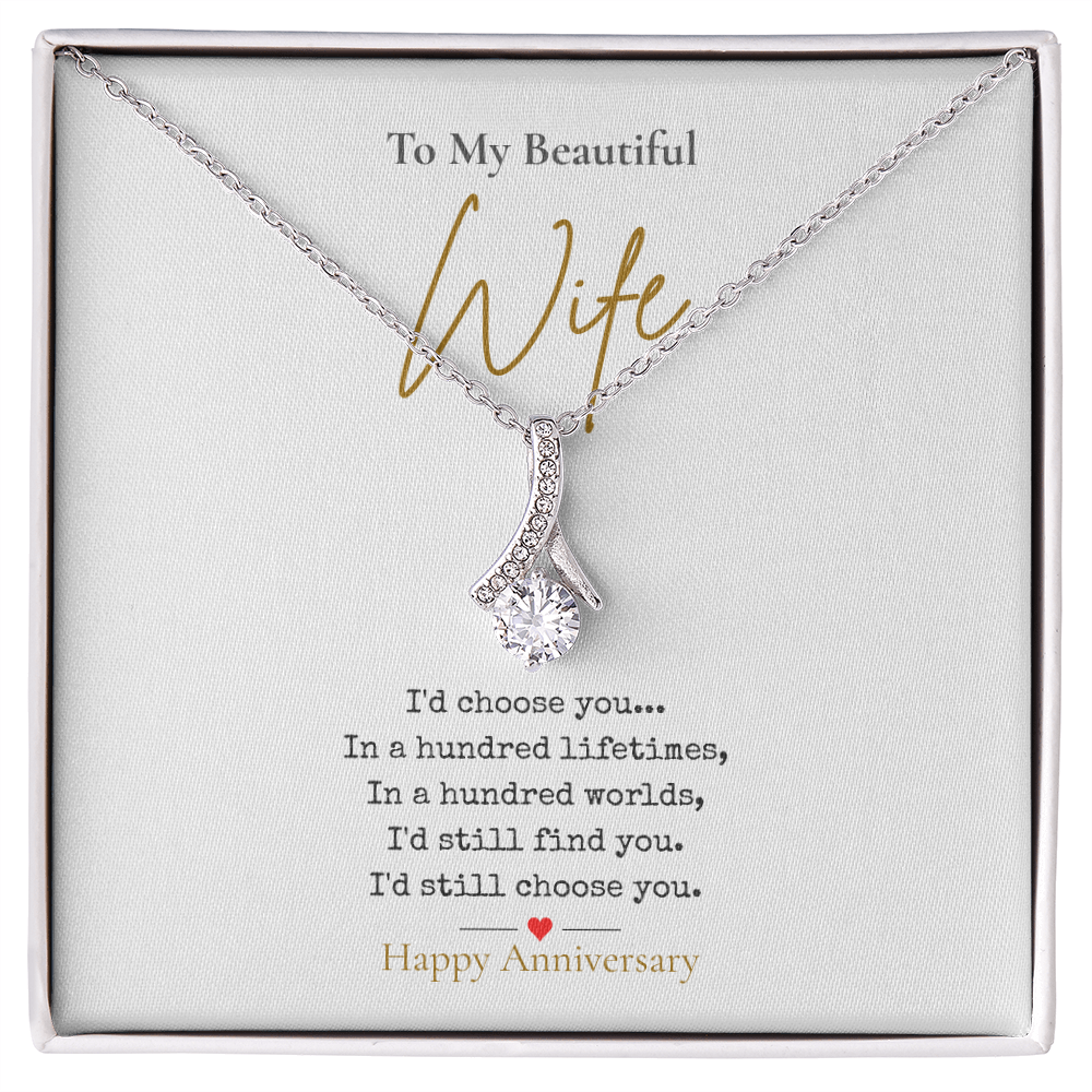 To My Wife Necklace From Husband for Anniversary