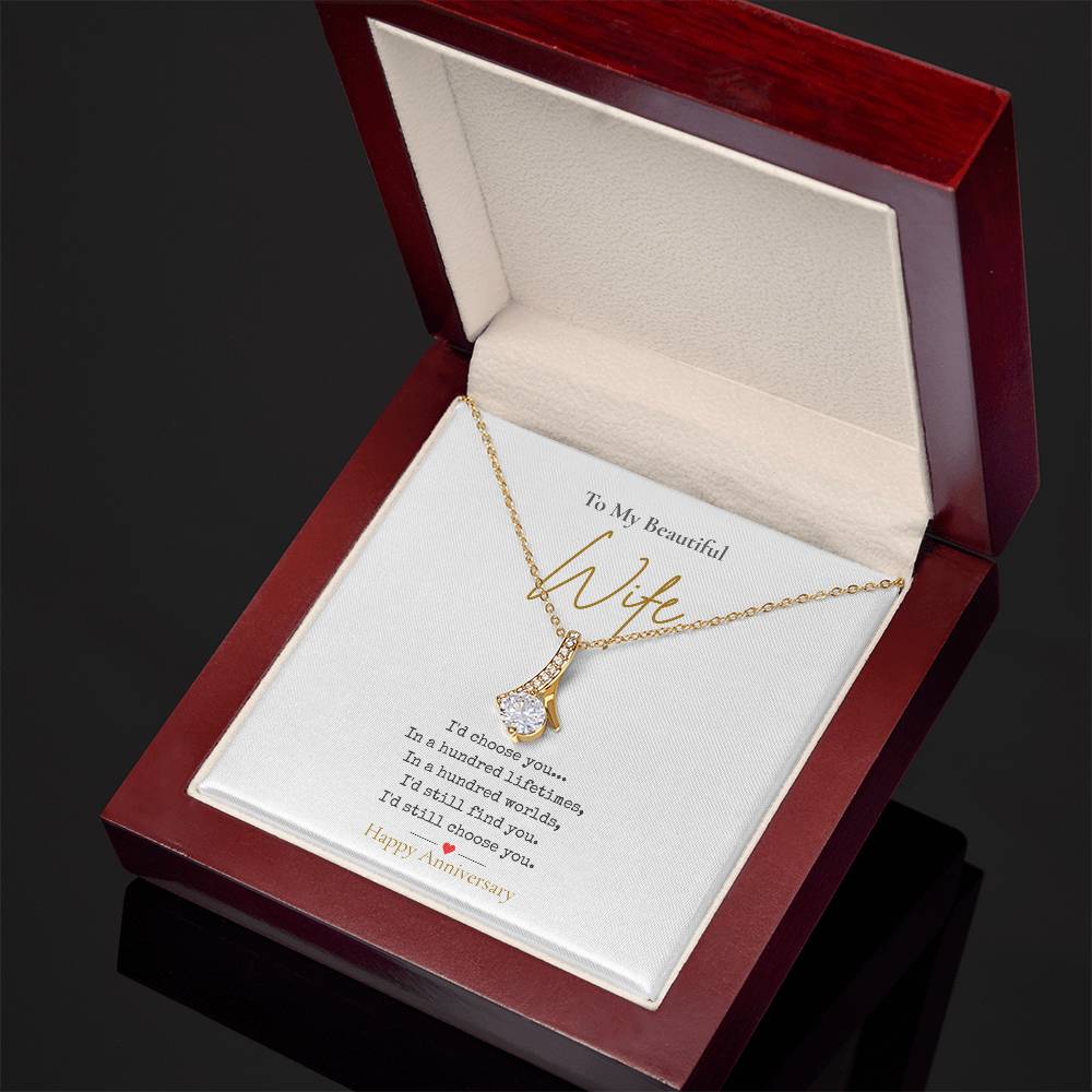 To My Wife Necklace From Husband for Anniversary