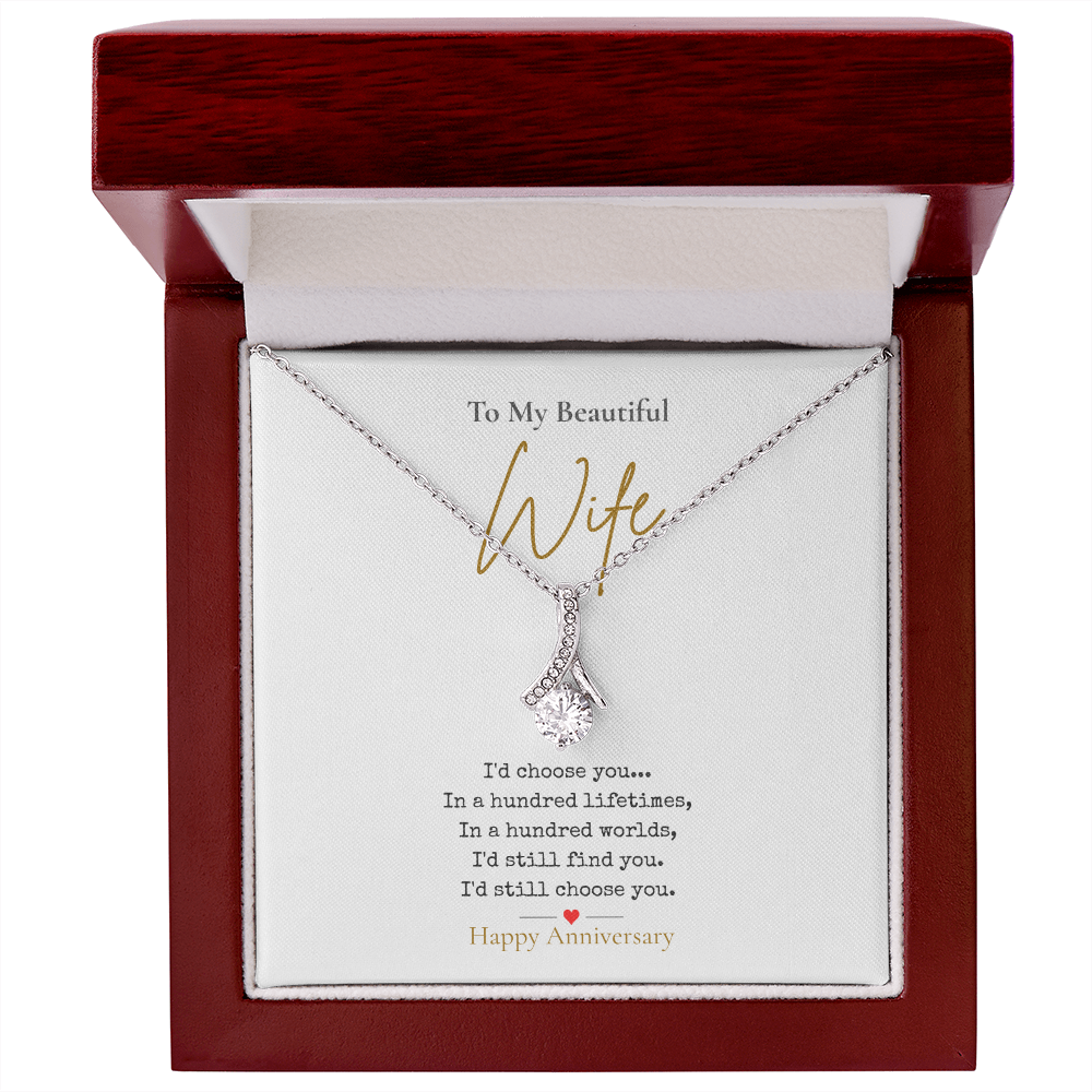 To My Wife Necklace From Husband for Anniversary