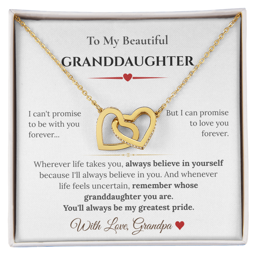 To My Granddaughter, Necklace Gifts From Grandpa