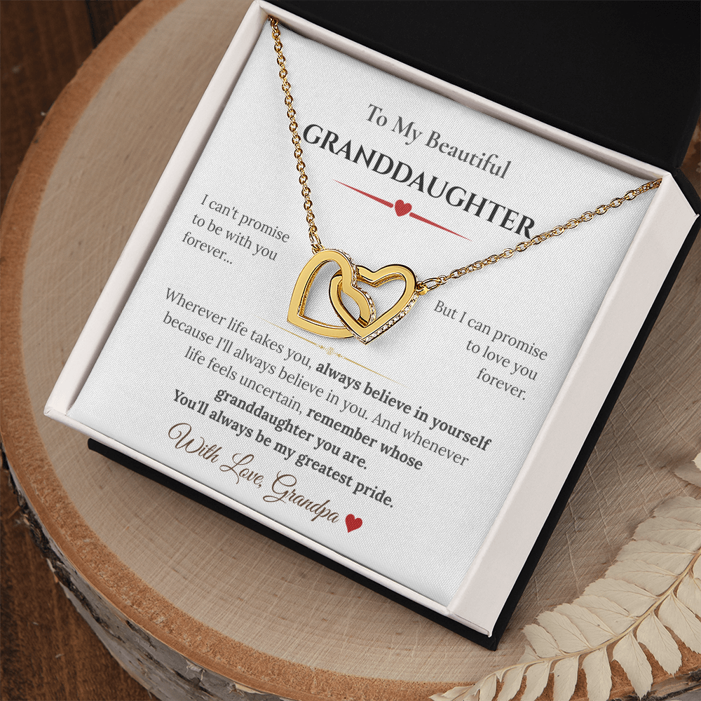 To My Granddaughter, Necklace Gifts From Grandpa