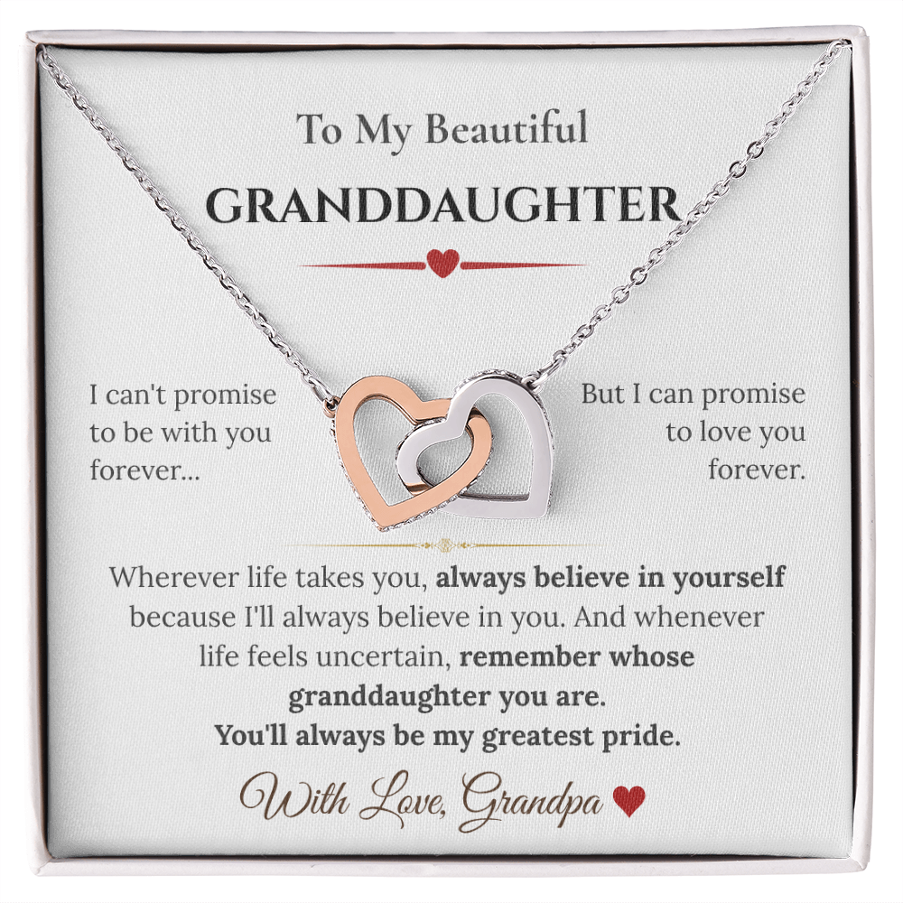 To My Granddaughter, Necklace Gifts From Grandpa