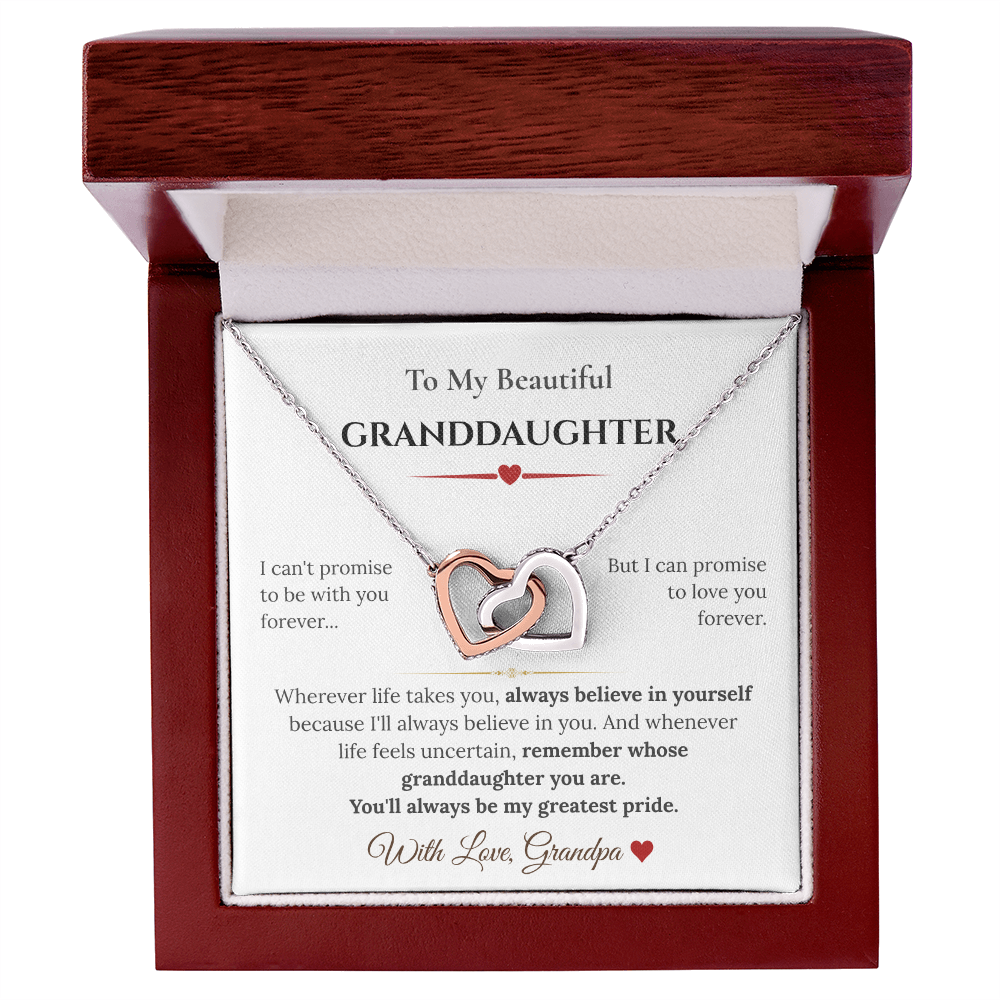 To My Granddaughter, Necklace Gifts From Grandpa