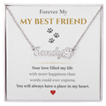Paw Print Name Necklace