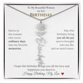 Custom Flower Name Necklace for Her