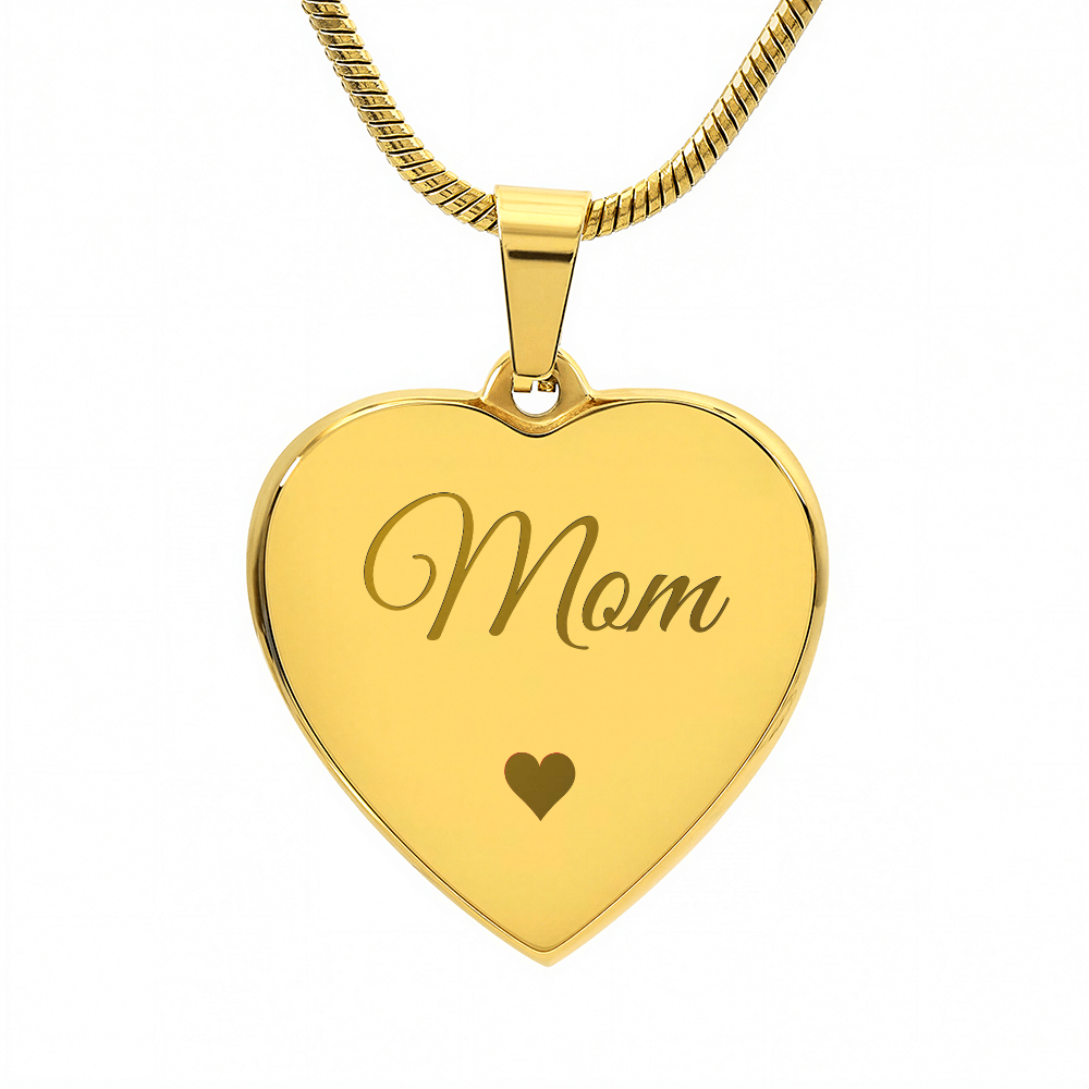 Personalized Mom Gift Heart Necklace
