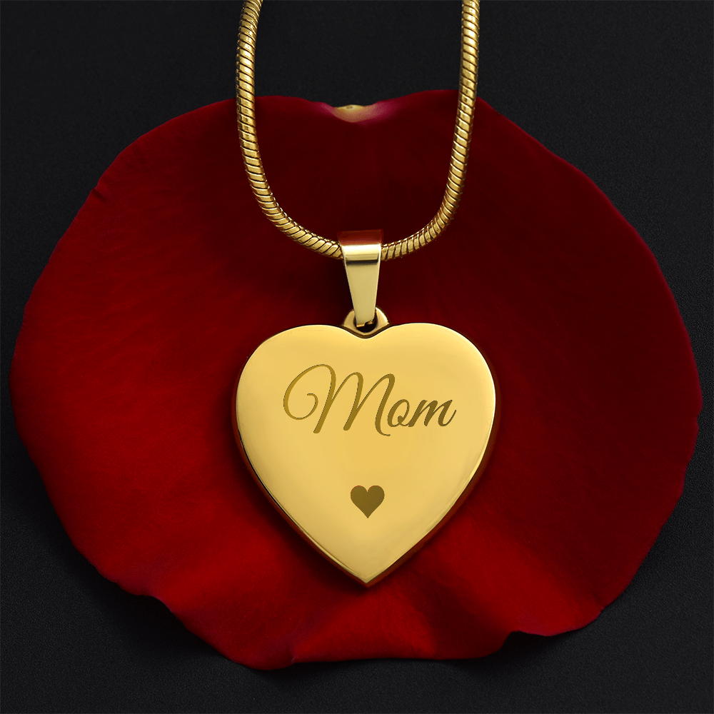 Personalized Mom Gift Heart Necklace