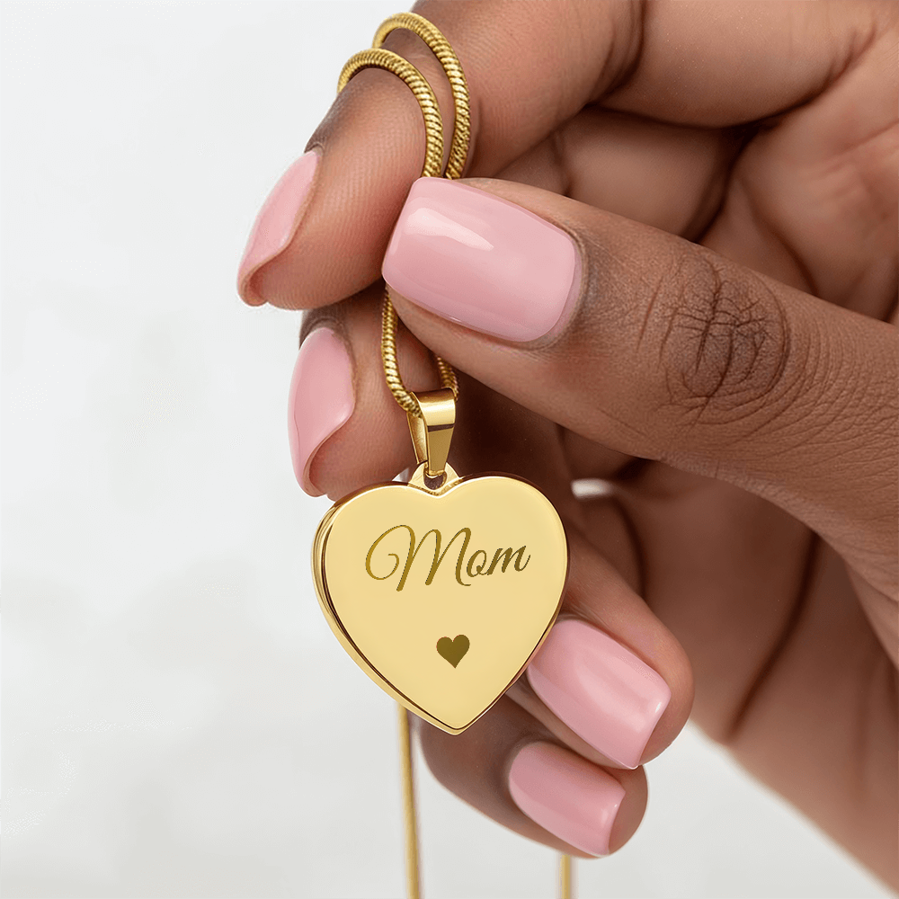 Personalized Mom Gift Heart Necklace