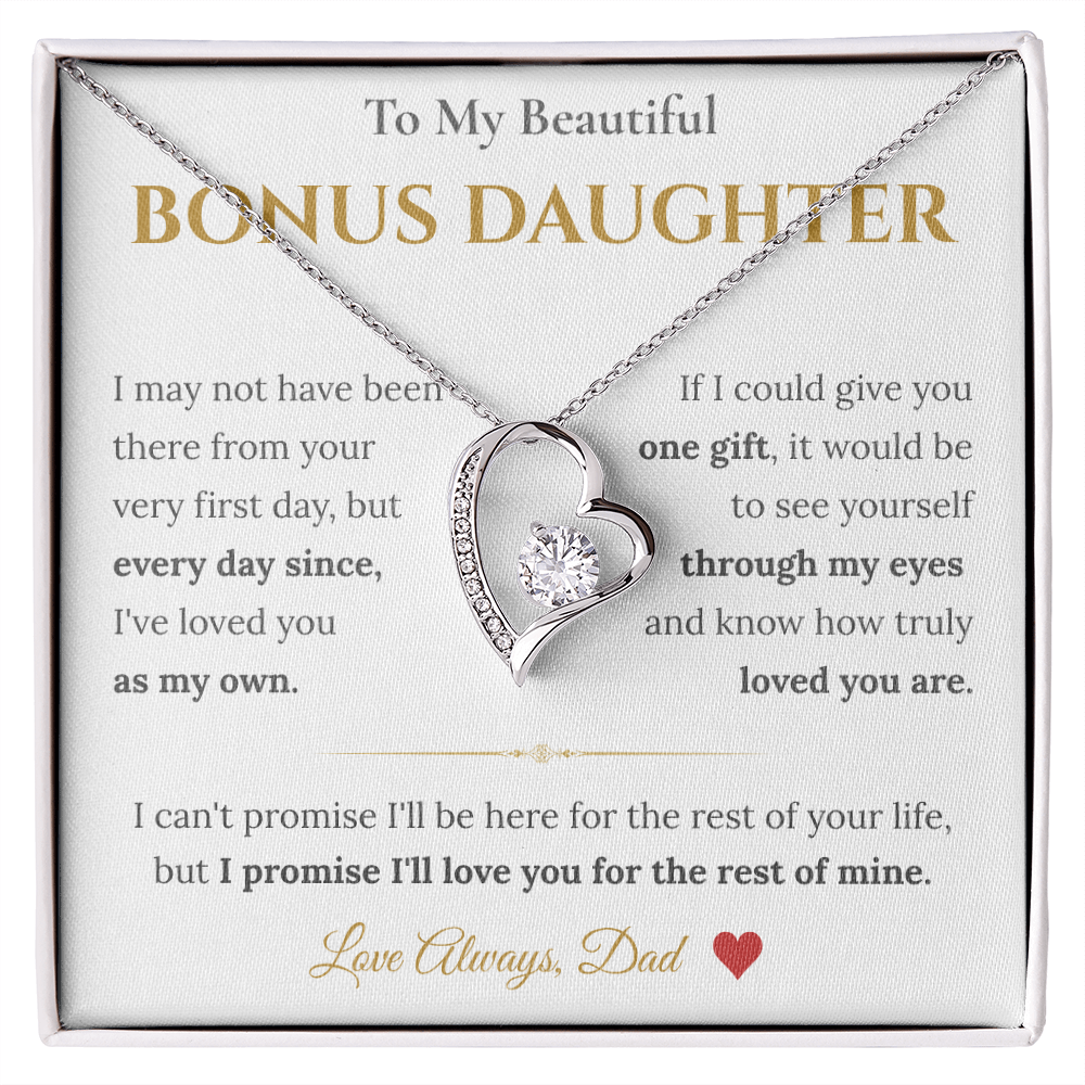 To My Beautiful Bonus Daughter Necklace