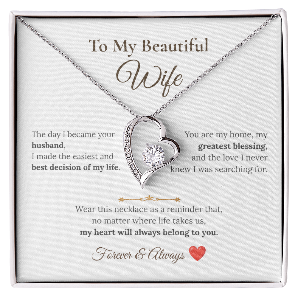 To My Beautiful Wife Necklace