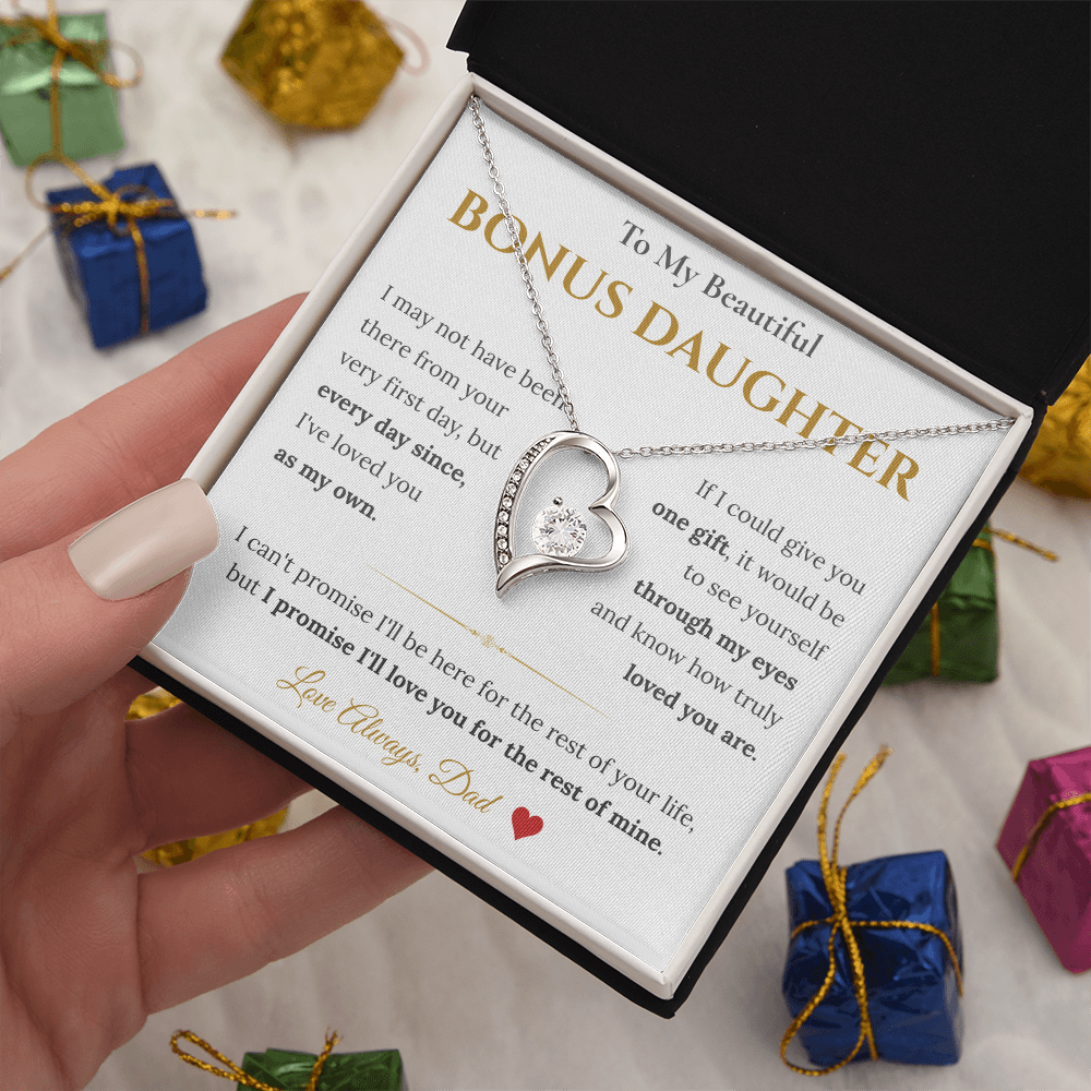 To My Beautiful Bonus Daughter Necklace