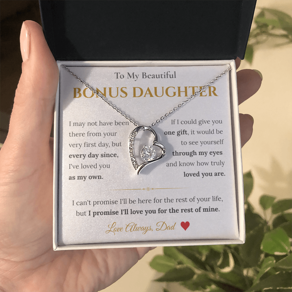 To My Beautiful Bonus Daughter Necklace