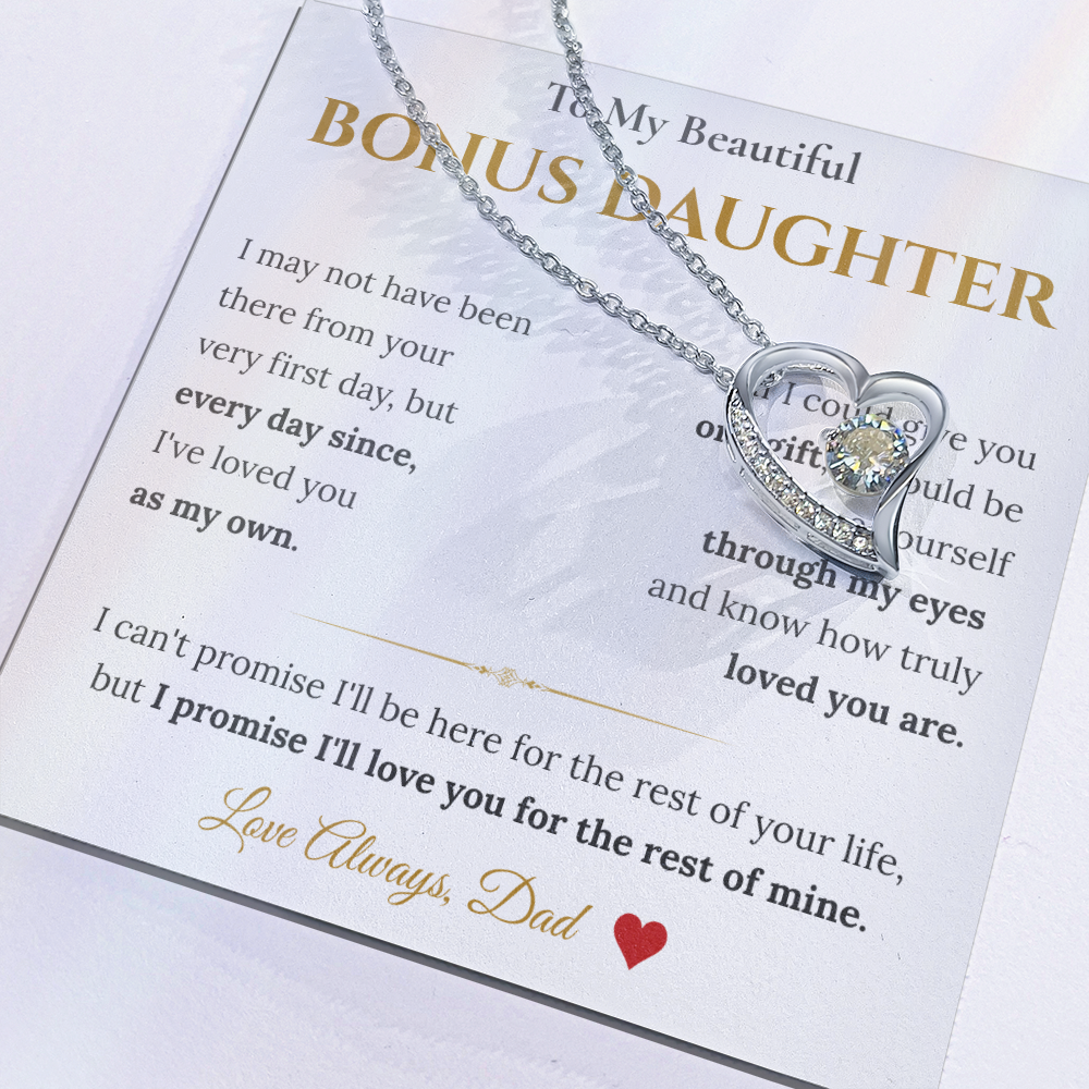 To My Beautiful Bonus Daughter Necklace