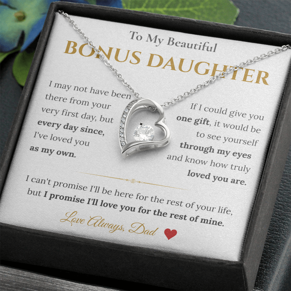 To My Beautiful Bonus Daughter Necklace