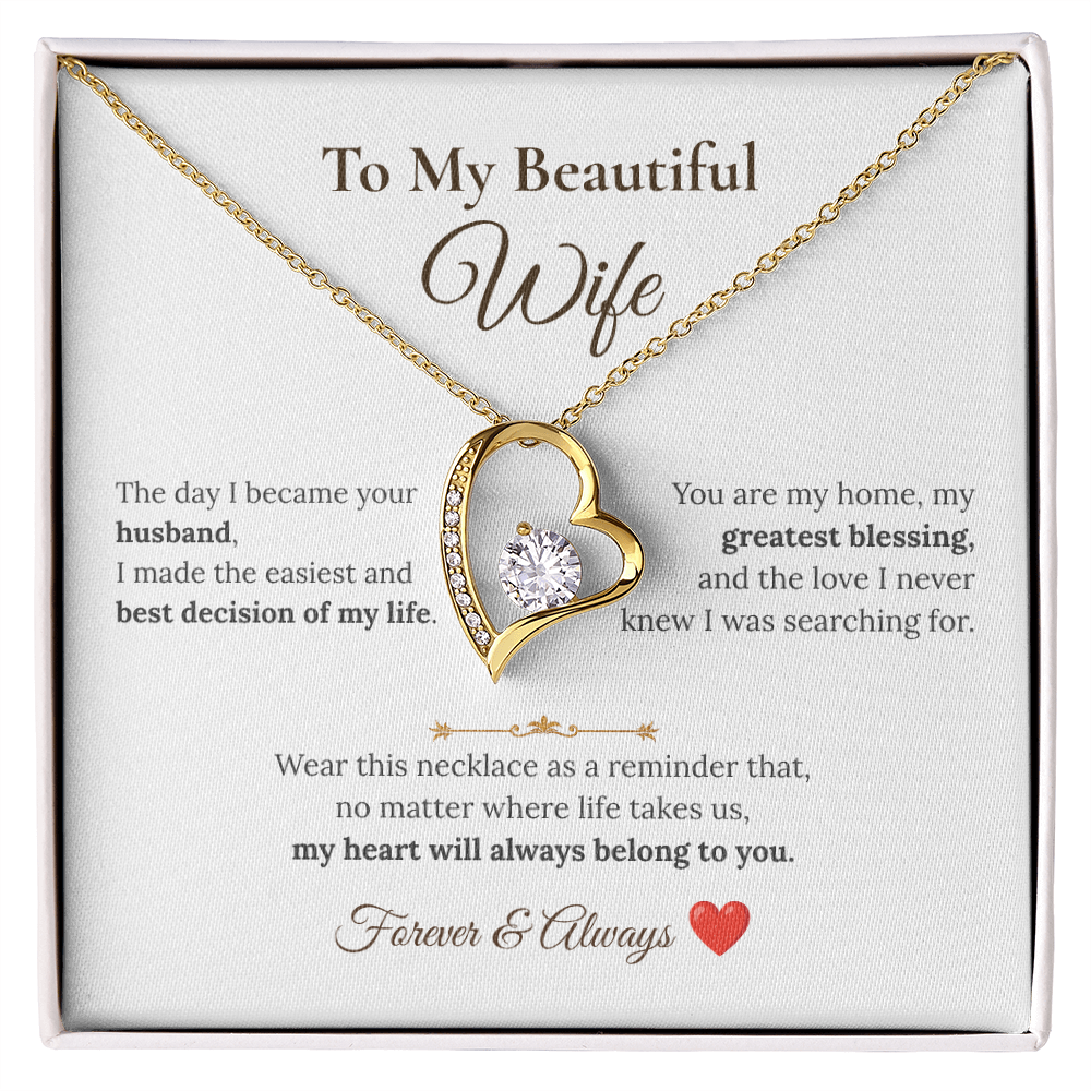 To My Beautiful Wife Necklace