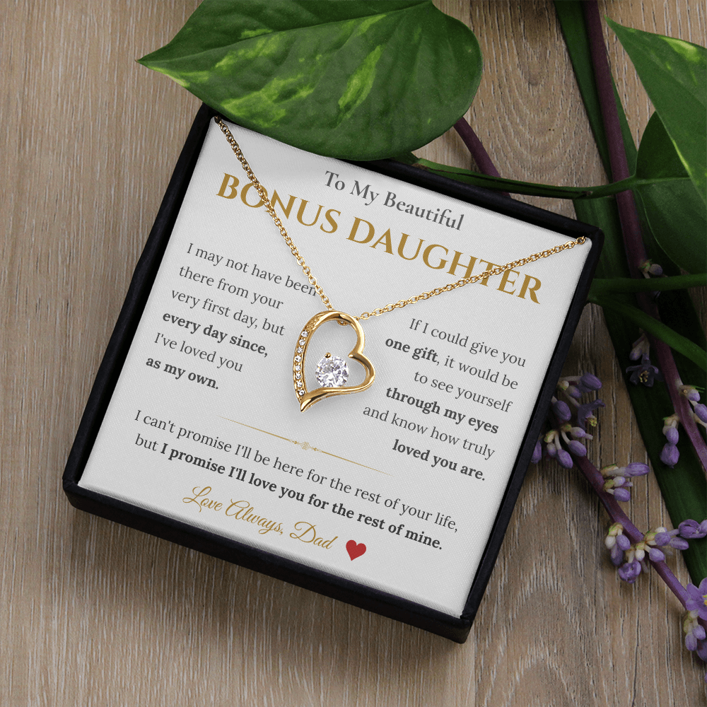 To My Beautiful Bonus Daughter Necklace
