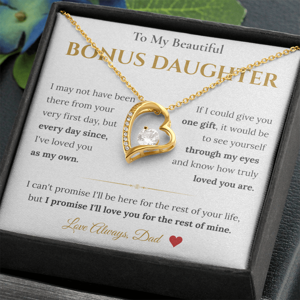 To My Beautiful Bonus Daughter Necklace