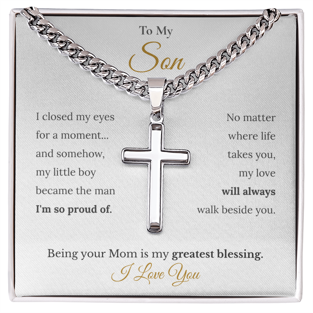 To My Son Necklace Gift From Mom