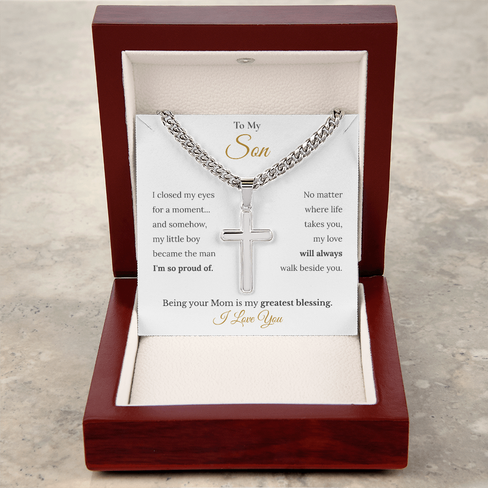 To My Son Necklace Gift From Mom