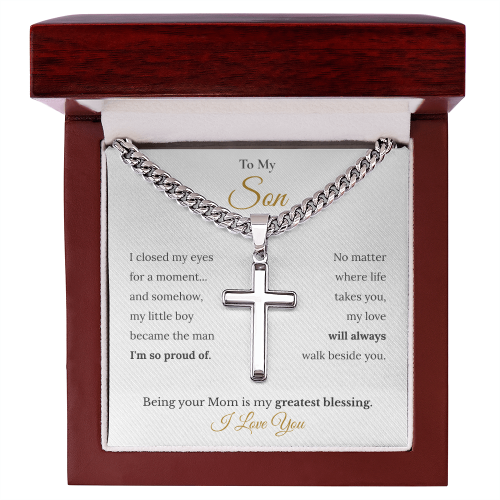 To My Son Necklace Gift From Mom