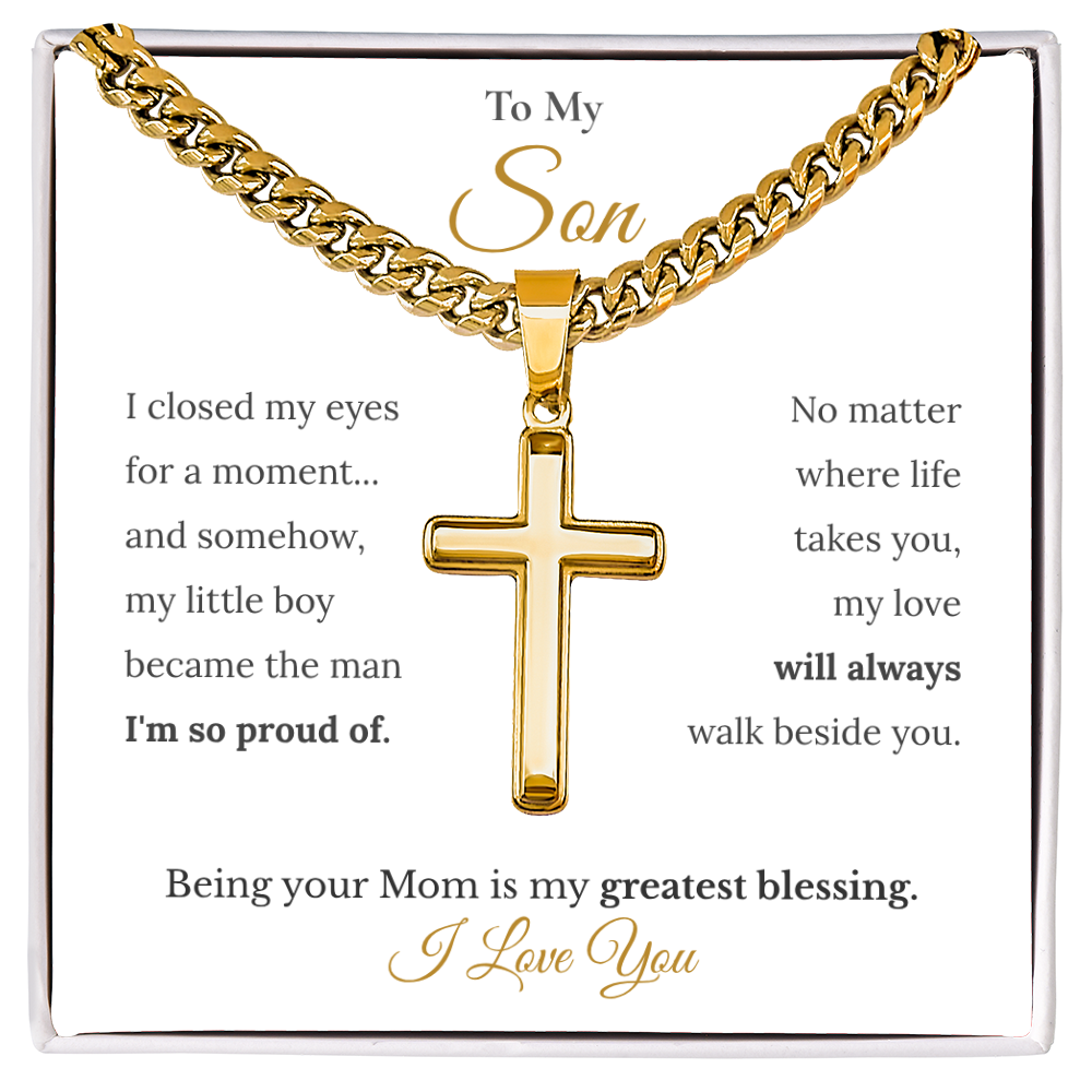 To My Son Necklace Gift From Mom